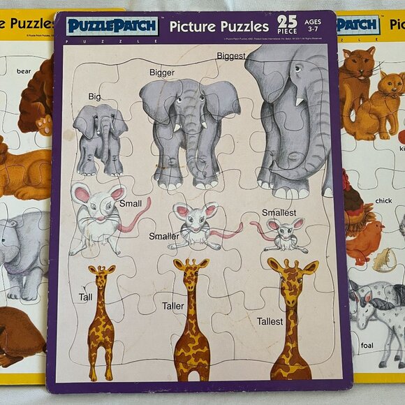 5 Puzzle Patch 25-Piece Educational Picture Puzzles Set For Kids Ages 3-7 Featur - Picture 4 of 6